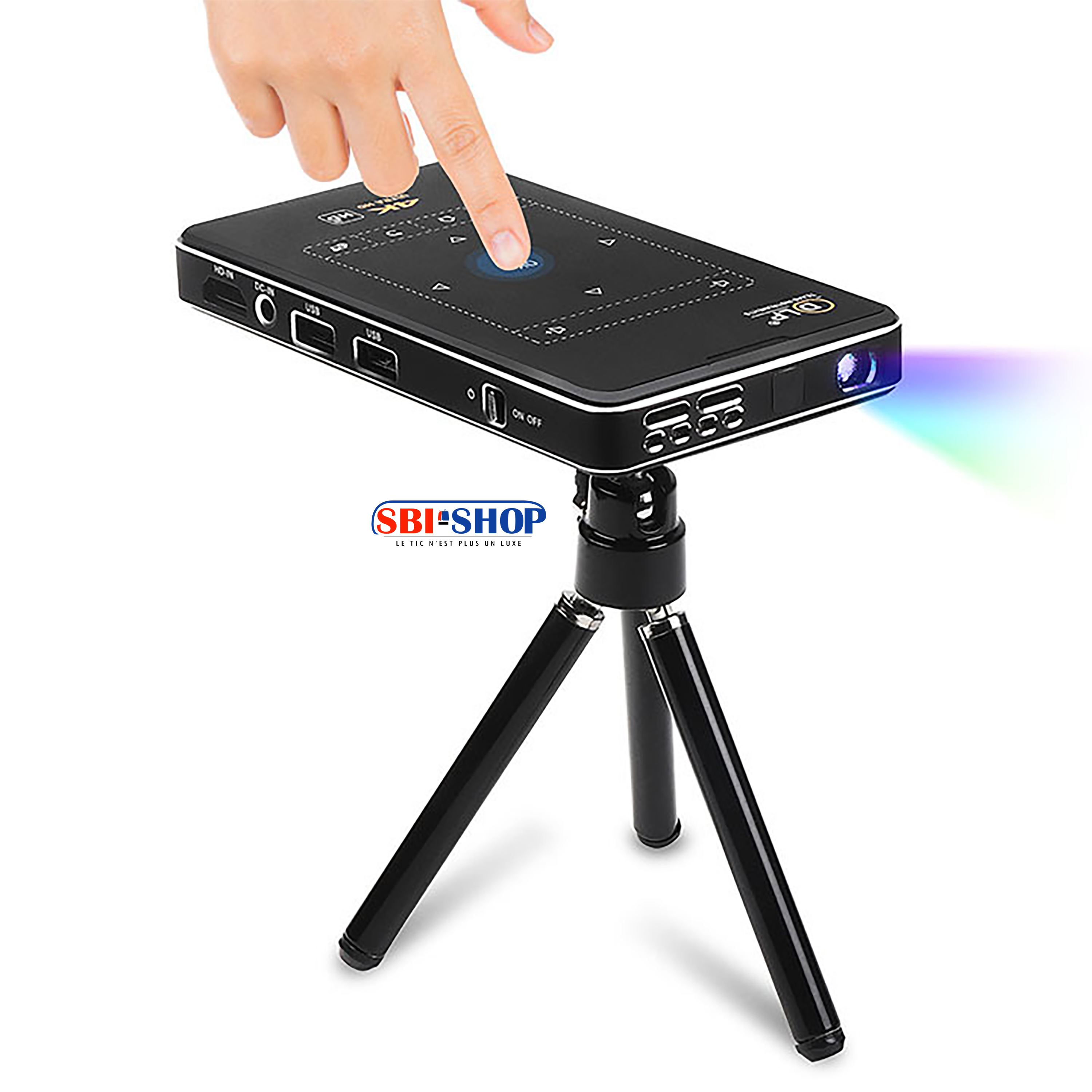 Mini projecteur Portable P09-II Full HD, 4K WIFI Android 9.0